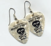 Guitar Pick Earrings with Skully design