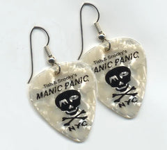 Guitar Pick Earrings with Skully design