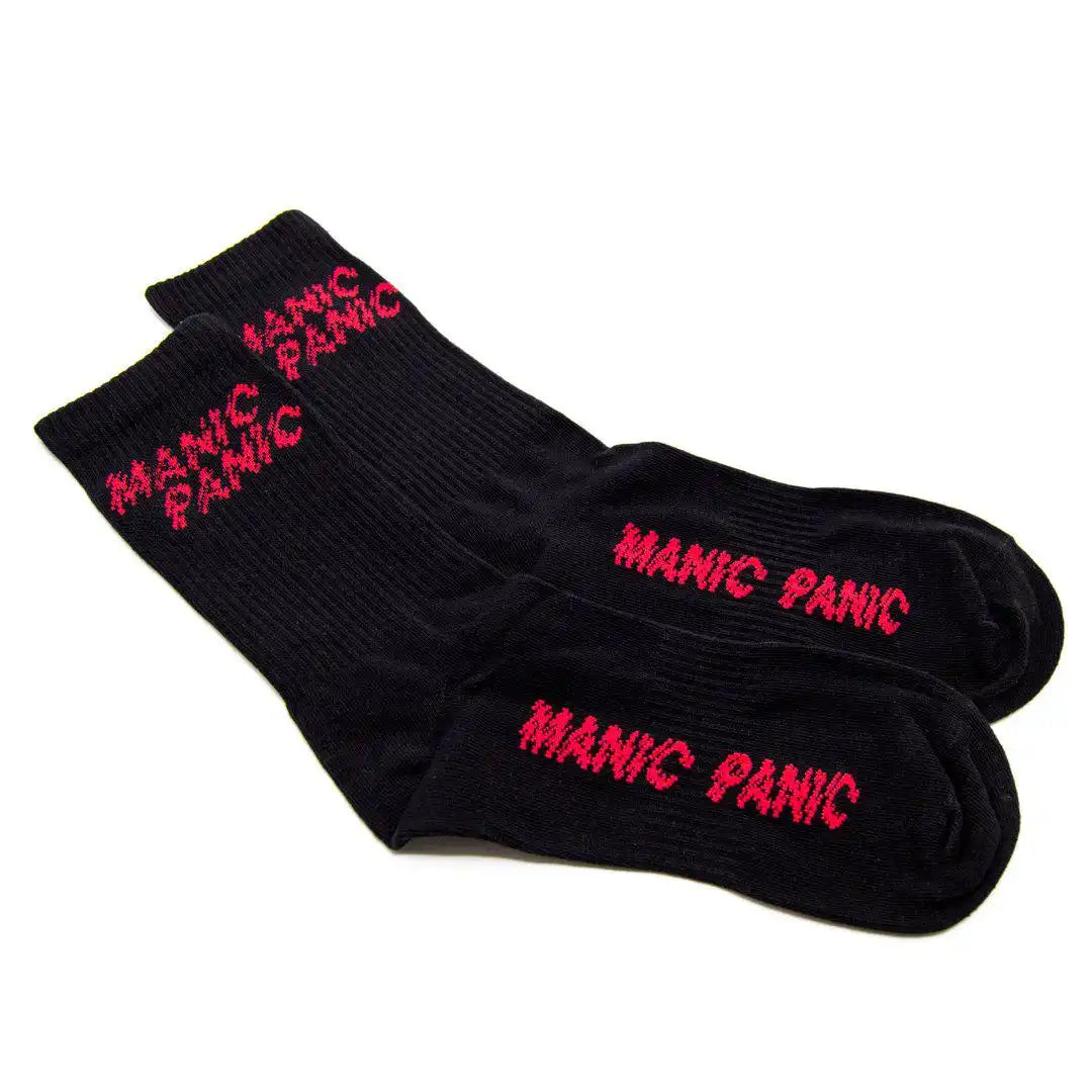 Socks - Black with Red Logo