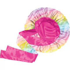 Zebra & Pink Oversized Satin Sleep Bonnet