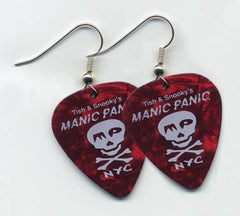 Guitar Pick Earrings with Skully design