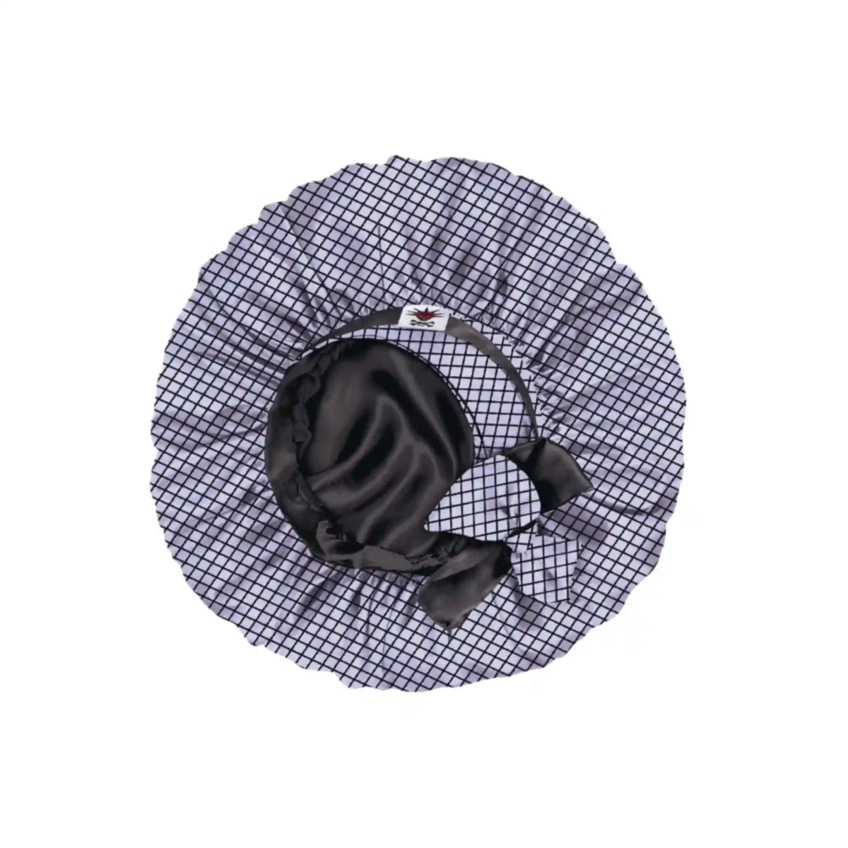 Black Onyx Oversized Satin Sleep Bonnet