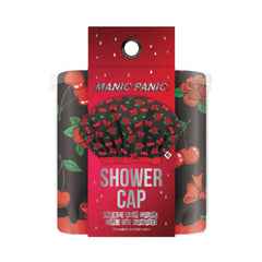 Cherries & Bows Satin-Lined Waterproof Shower Cap